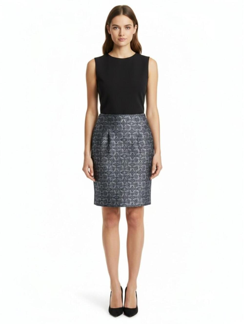 Brooks Brothers Blue Pencil Skirt Womens Size 4 Lined Knee Length Office Work - Picture 3 of 6